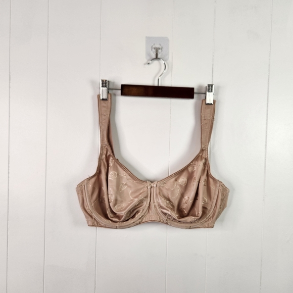 Felina Emotions Bra 40D Leaves Nude Beige Underwire Unpadded Unlined Comfort - Picture 3 of 10